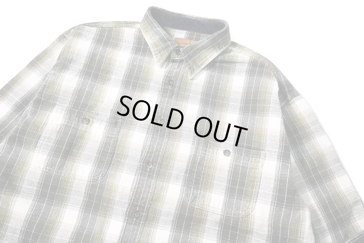 画像2: Used St John's Bay Heavy Flannel Shirt Box Cut (2)