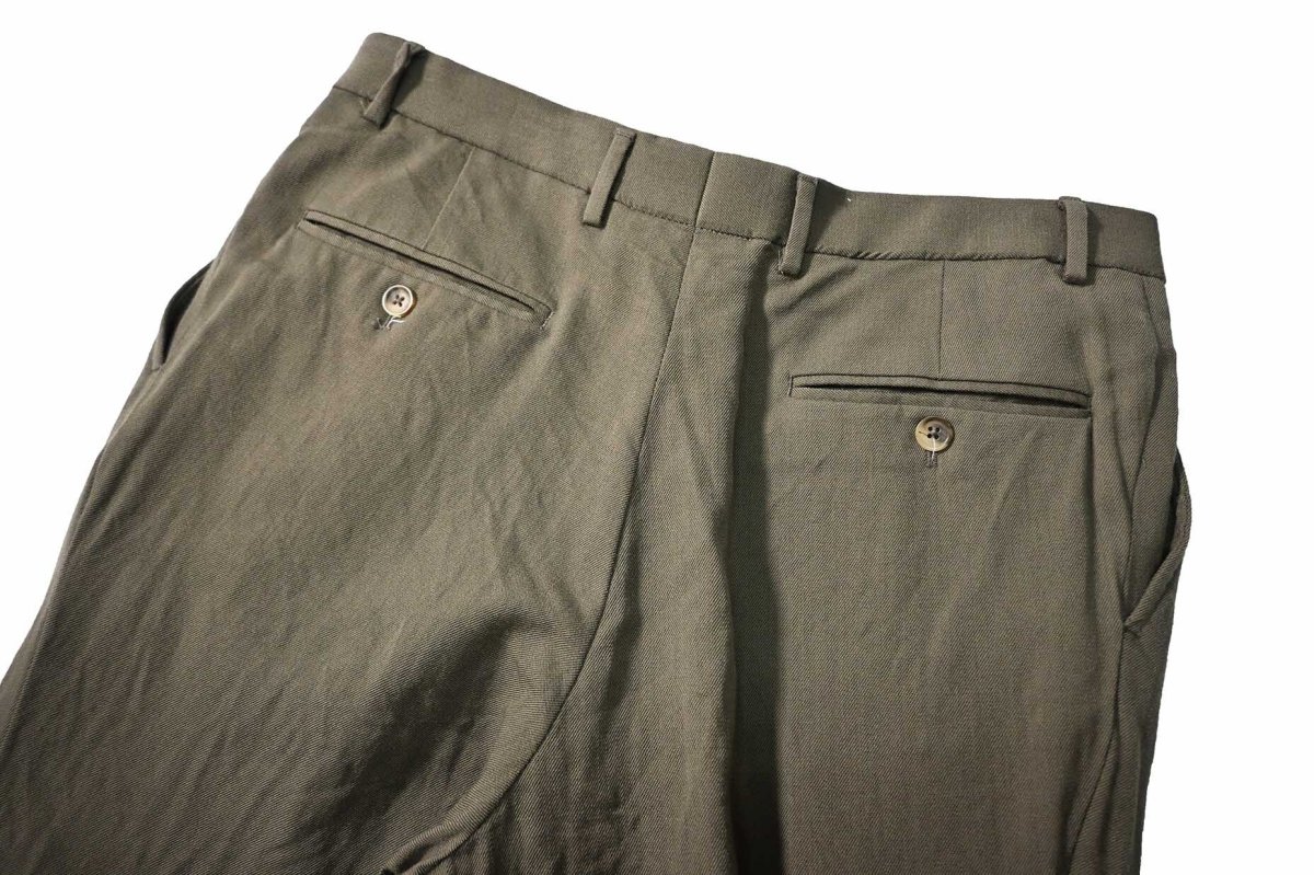 画像4: Used Joseph&Feiss Gold Wool Pleated Slacks (4)