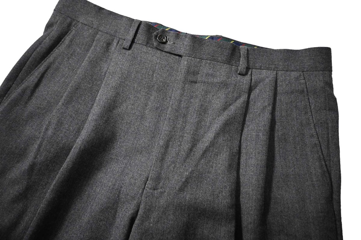 画像2: Used Chaps Wool Pleated Slacks (2)