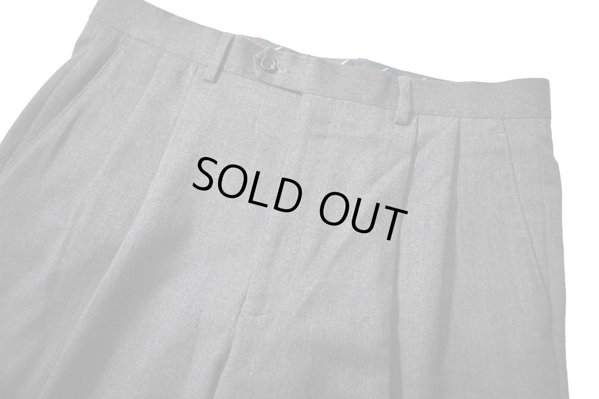 画像2: Used Chaps Wool Pleated Slacks (2)