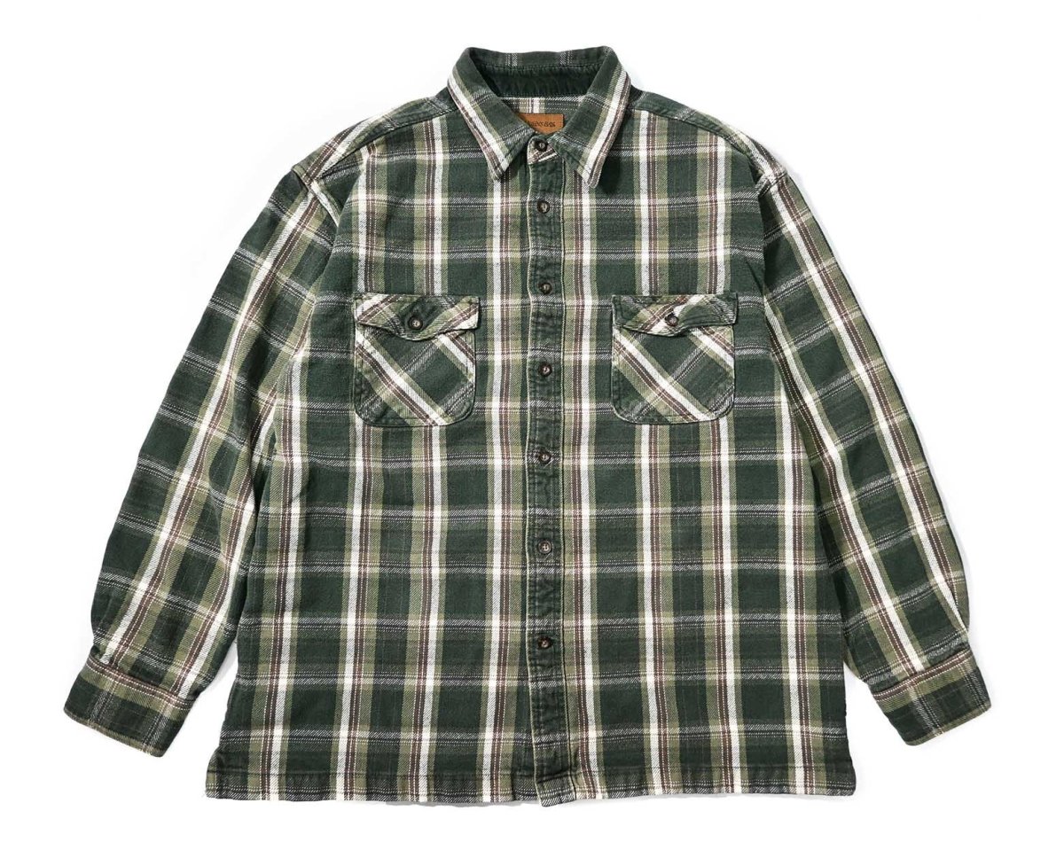 画像1: Used St John's Bay Heavy Flannel Shirt Box Cut (1)