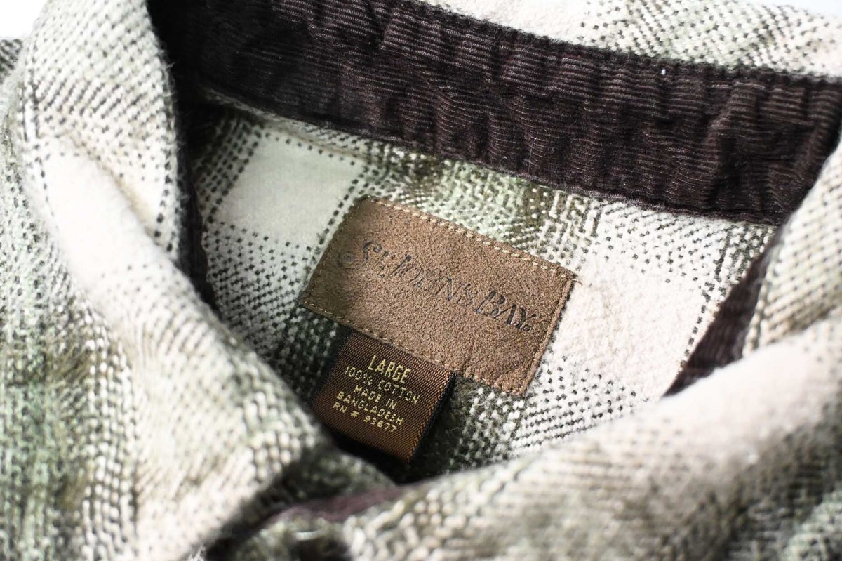 画像4: Used St John's Bay Heavy Flannel Shirt Box Cut (4)