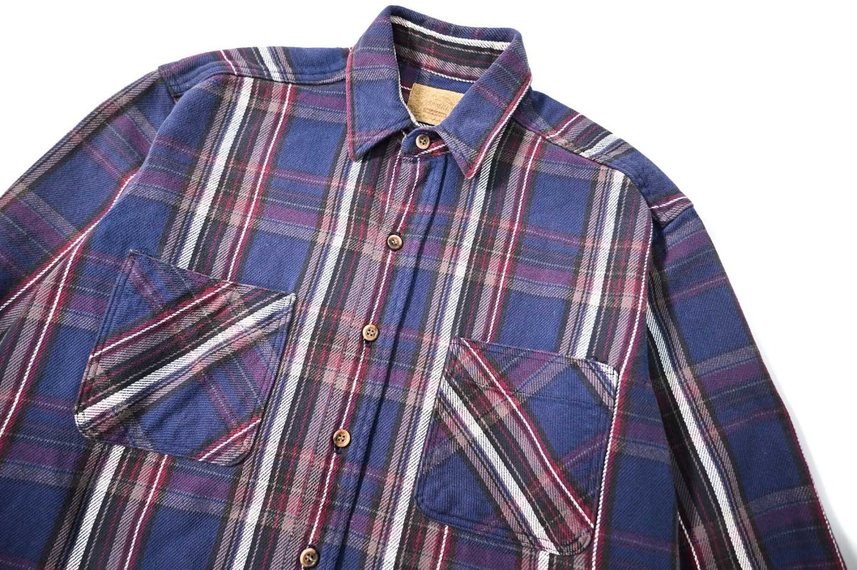画像2: Used St John's Bay Heavy Flannel Shirt made in USA (2)