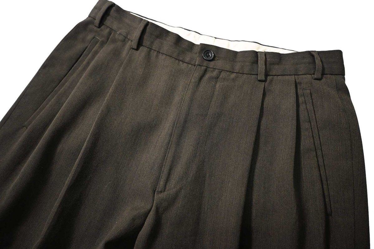 画像2: Used Le Collezioni Structure Wool Pleated Slacks (2)