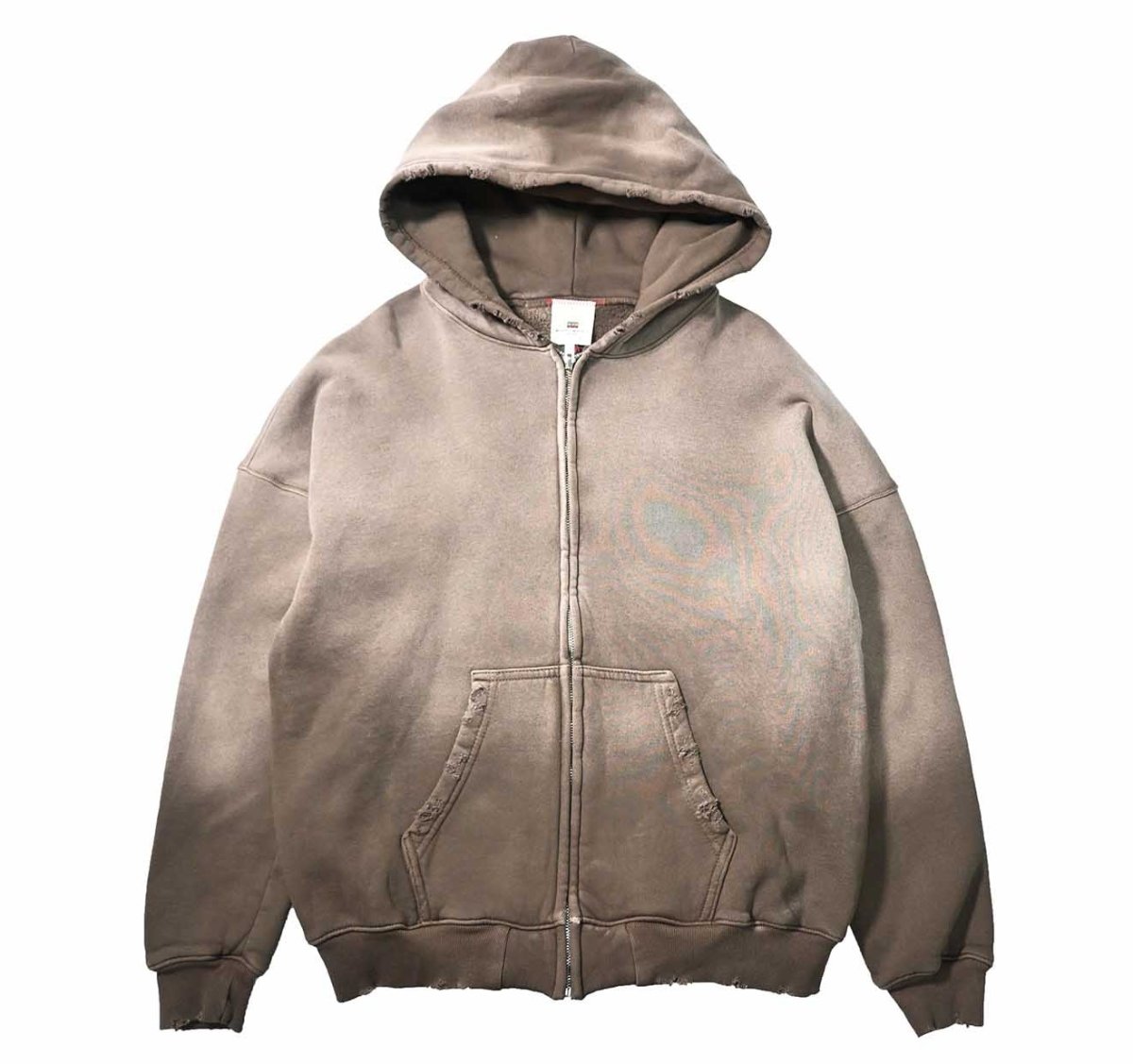 画像1: MOOJI MOOJI US Oversize Zip Up Hoodie Aged Stone Grey (1)