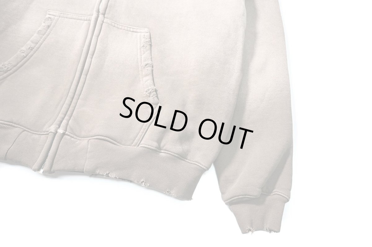 画像3: MOOJI MOOJI US Oversize Zip Up Hoodie Aged Stone Grey (3)