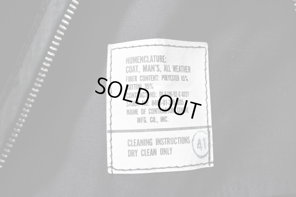 画像7: Used Us Navy All Weather Coat Black (7)