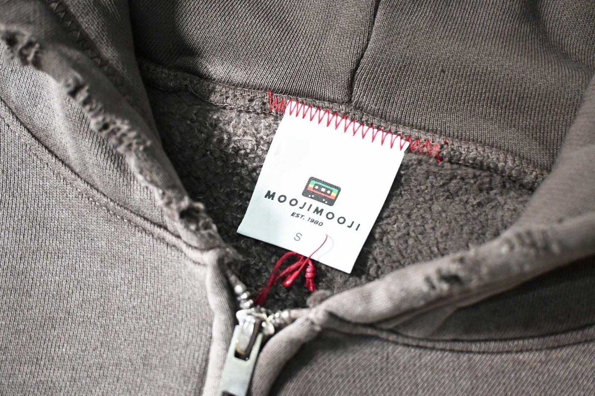画像4: MOOJI MOOJI US Oversize Zip Up Hoodie Aged Stone Grey (4)