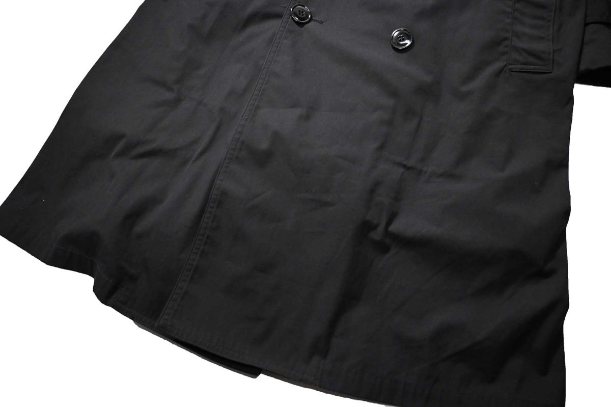 画像3: Used Us Navy All Weather Coat Black (3)