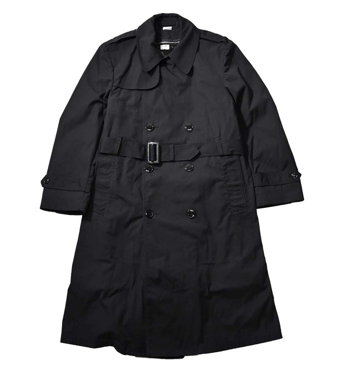 画像1: Used Us Navy All Weather Coat Black (1)