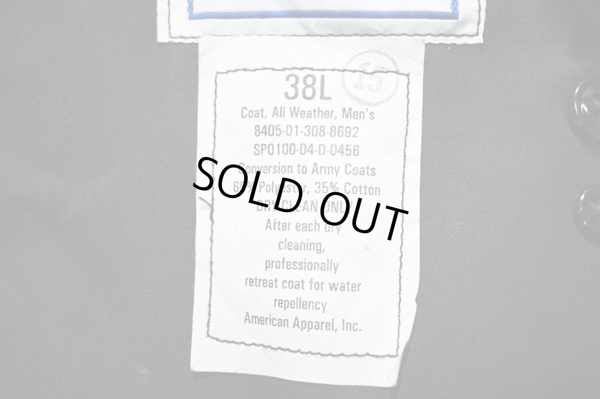 画像9: Used Us Navy All Weather Coat Black (9)