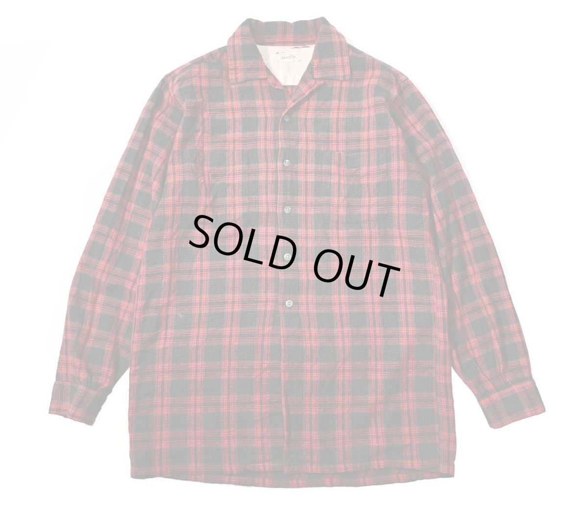 画像1: 60s Used Sports King Open Collar Wool Shirt (1)