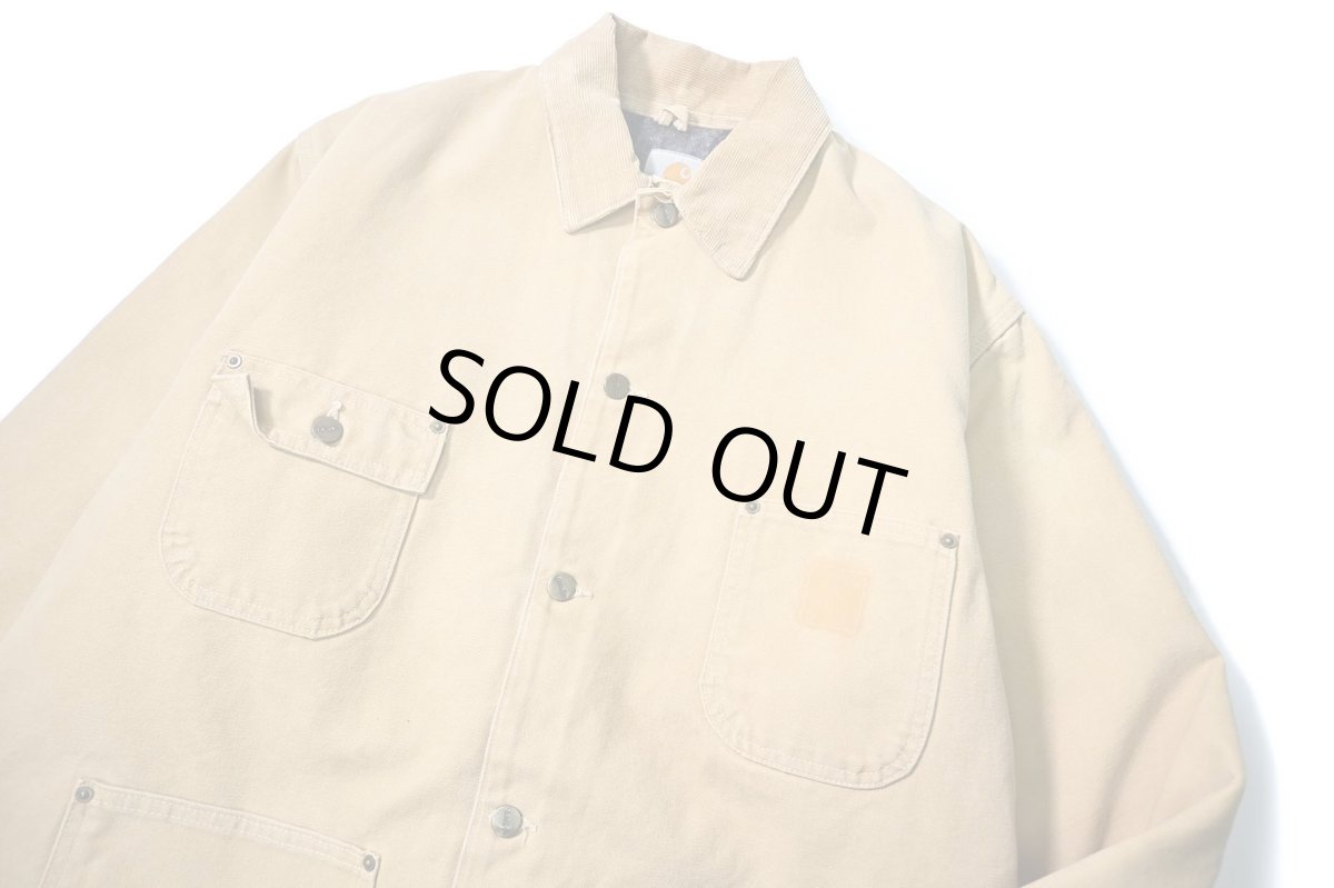 画像3: Used Carhartt Blanket Lined Michigan Chore Coat Wheat made in USA (3)