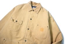 画像3: Used Carhartt Blanket Lined Michigan Chore Coat Wheat made in USA (3)