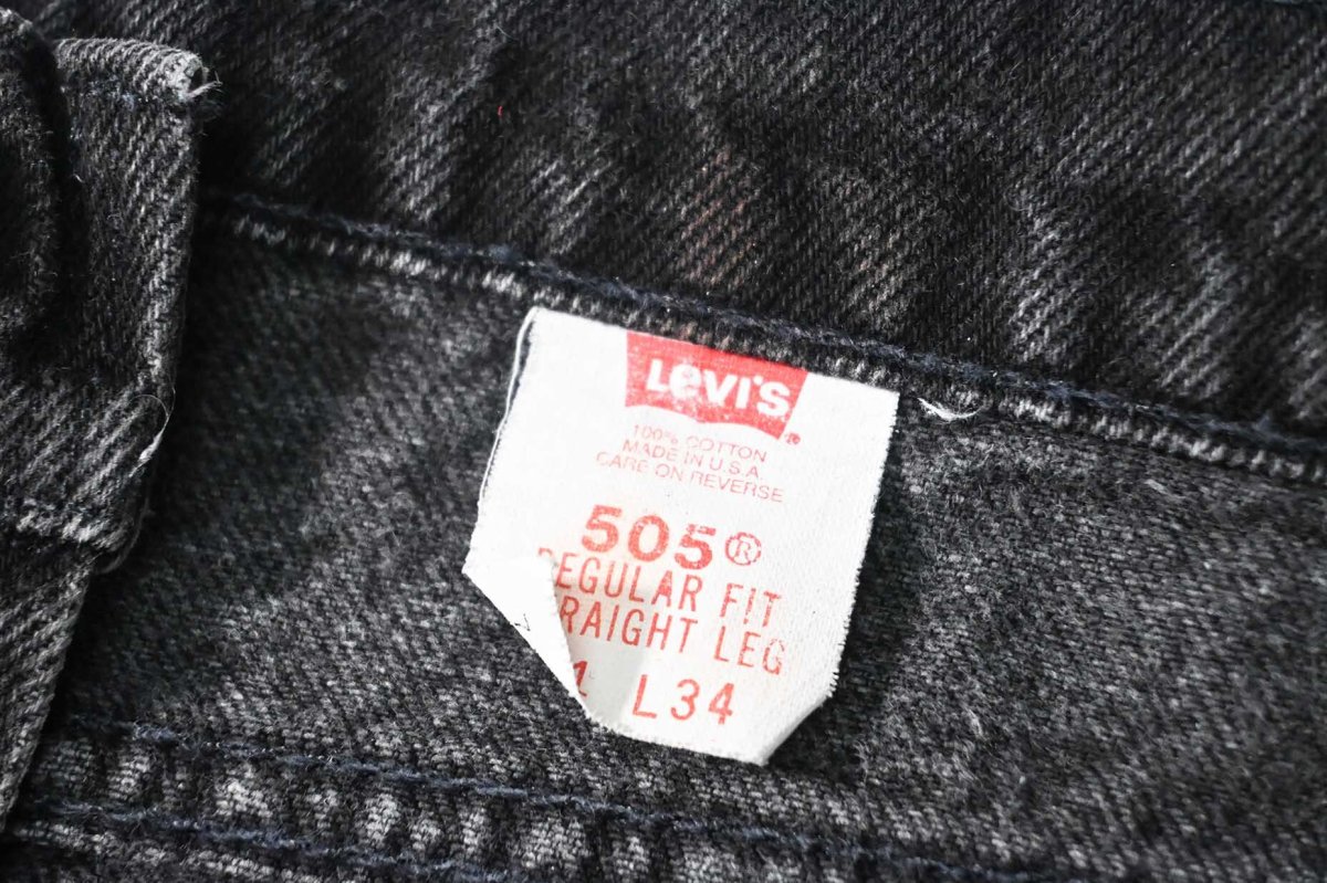 画像7: 94' Used Levi's 505 Denim Pants Black made in USA リーバイス (7)