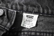 画像5: 95' Used Levi's 505 Denim Pants Cut Off Black made in USA リーバイス (5)