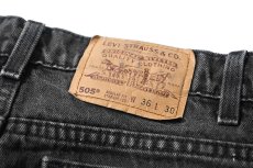 画像8: 95' Used Levi's 505 Denim Pants Cut Off Black made in USA リーバイス (8)