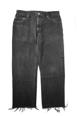 画像1: 01' Used Levi's 505 Denim Pants Cut Off Black made in USA リーバイス (1)