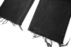 画像3: 01' Used Levi's 505 Denim Pants Cut Off Black made in USA リーバイス (3)