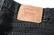 画像5: 01' Used Levi's 505 Denim Pants Cut Off Black made in USA リーバイス (5)
