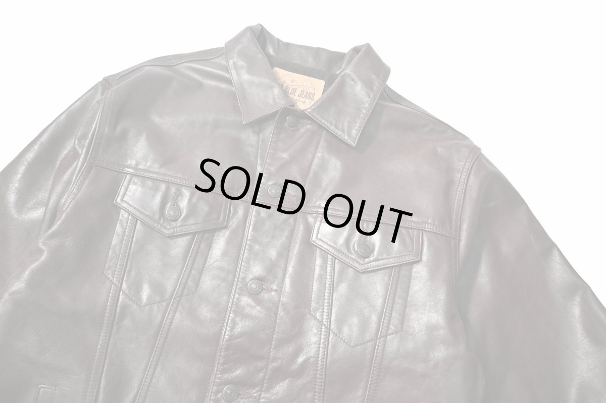 画像3: Used Gap Leather Trucker Jacket (3)