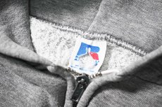 画像4: Used Russell Athletic Blank Zip Sweat Hoodie Grey (4)