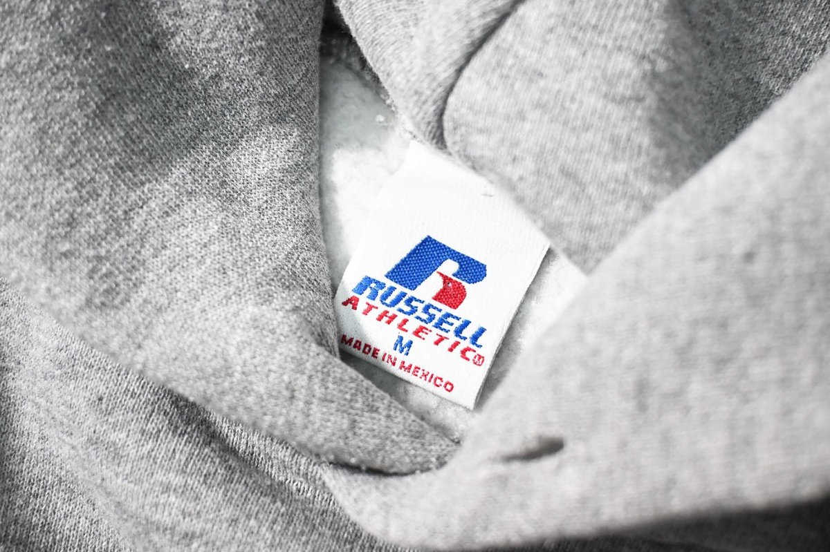 画像4: Used Russell Athletic Blank Sweat Hoodie Grey (4)
