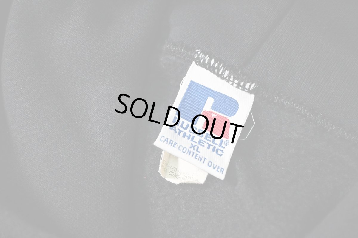 画像4: Used Russell Athletic Blank Zip Sweat Hoodie Black (4)