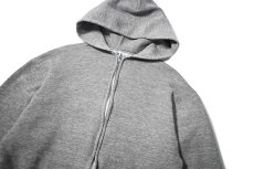 画像2: Used Russell Athletic Blank Zip Sweat Hoodie Grey (2)