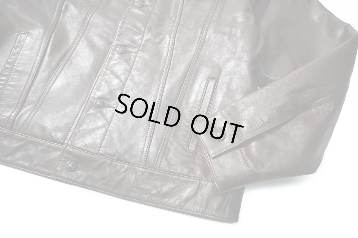 画像4: Used Gap Leather Trucker Jacket (4)