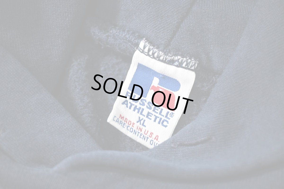 画像4: Used Russell Athletic Blank Sweat Hoodie Navy made in USA (4)