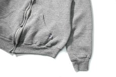 画像3: Used Russell Athletic Blank Zip Sweat Hoodie Grey (3)