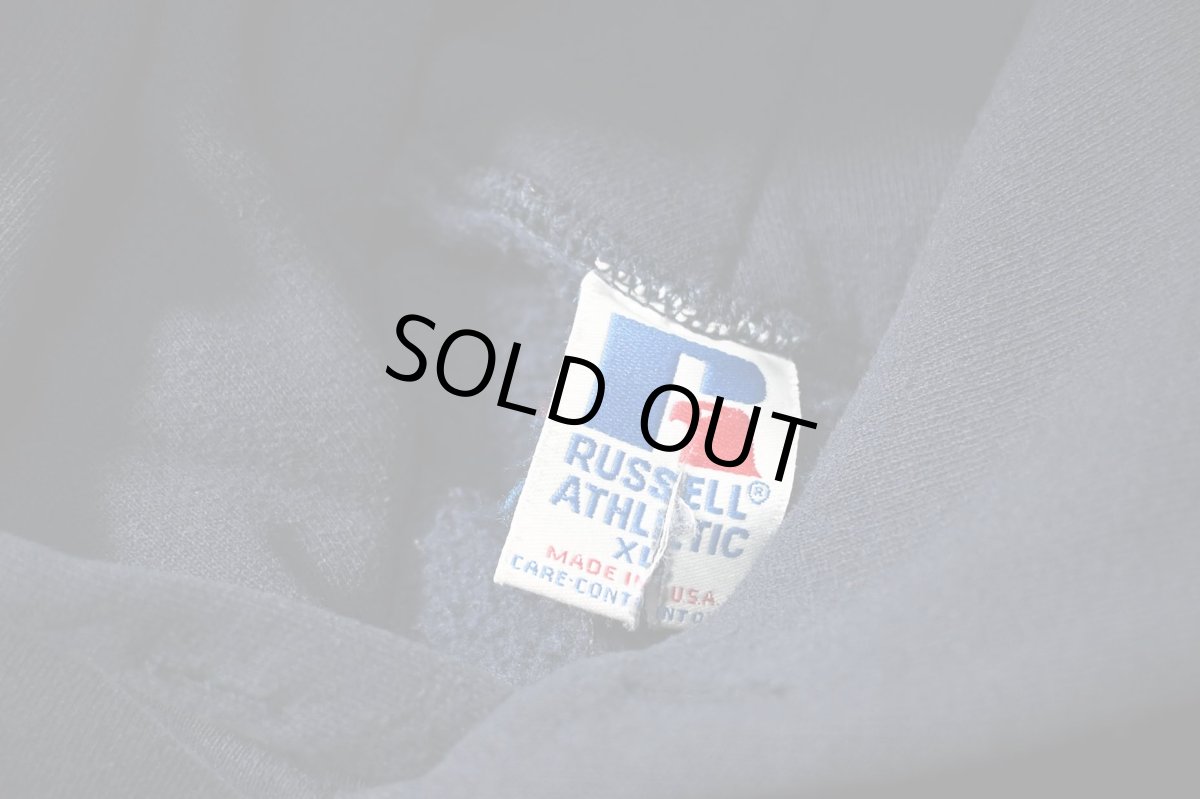 画像4: Used Russell Athletic Blank Sweat Hoodie Navy made in USA (4)