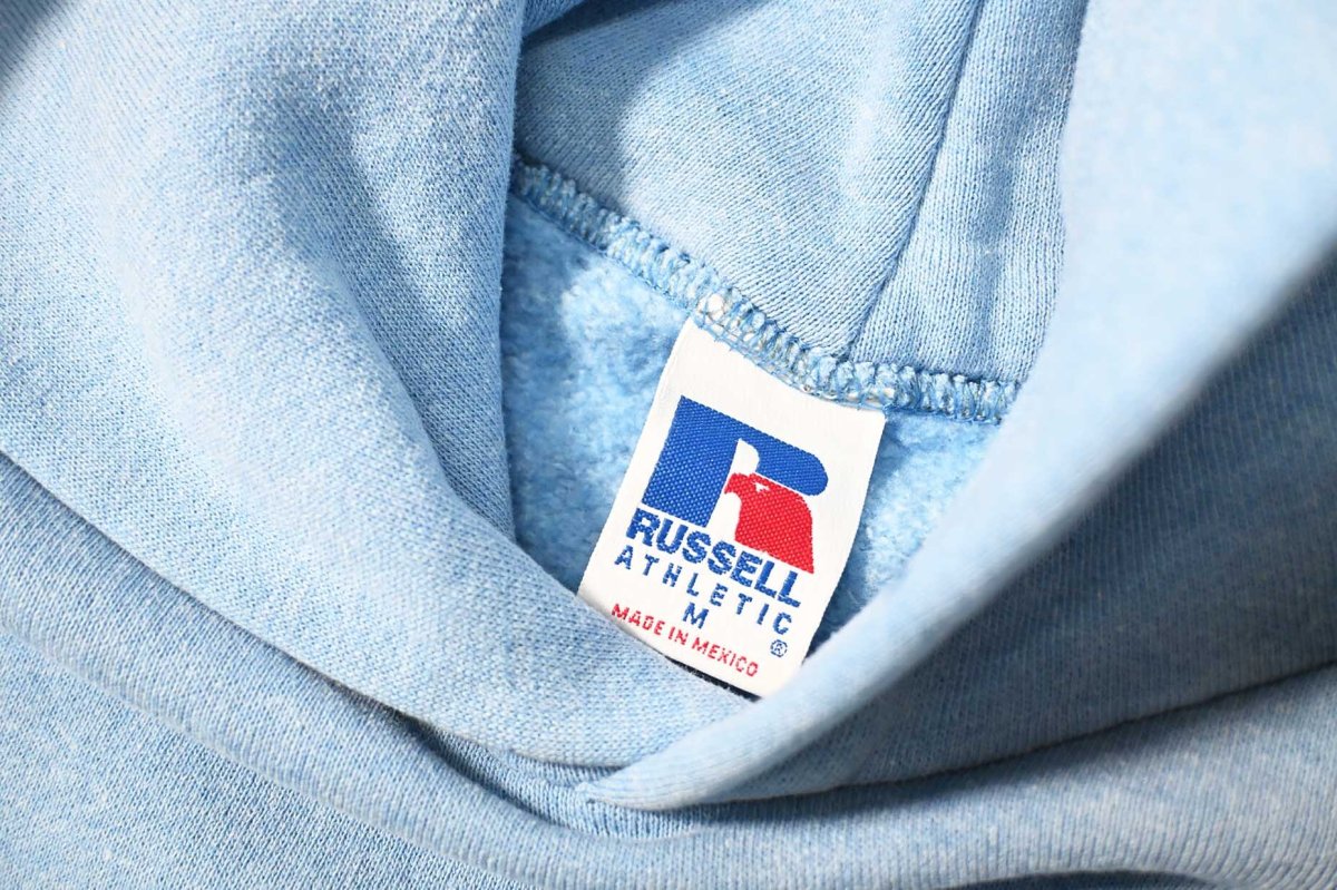 画像4: Used Russell Athletic Blank Sweat Hoodie Sax (4)