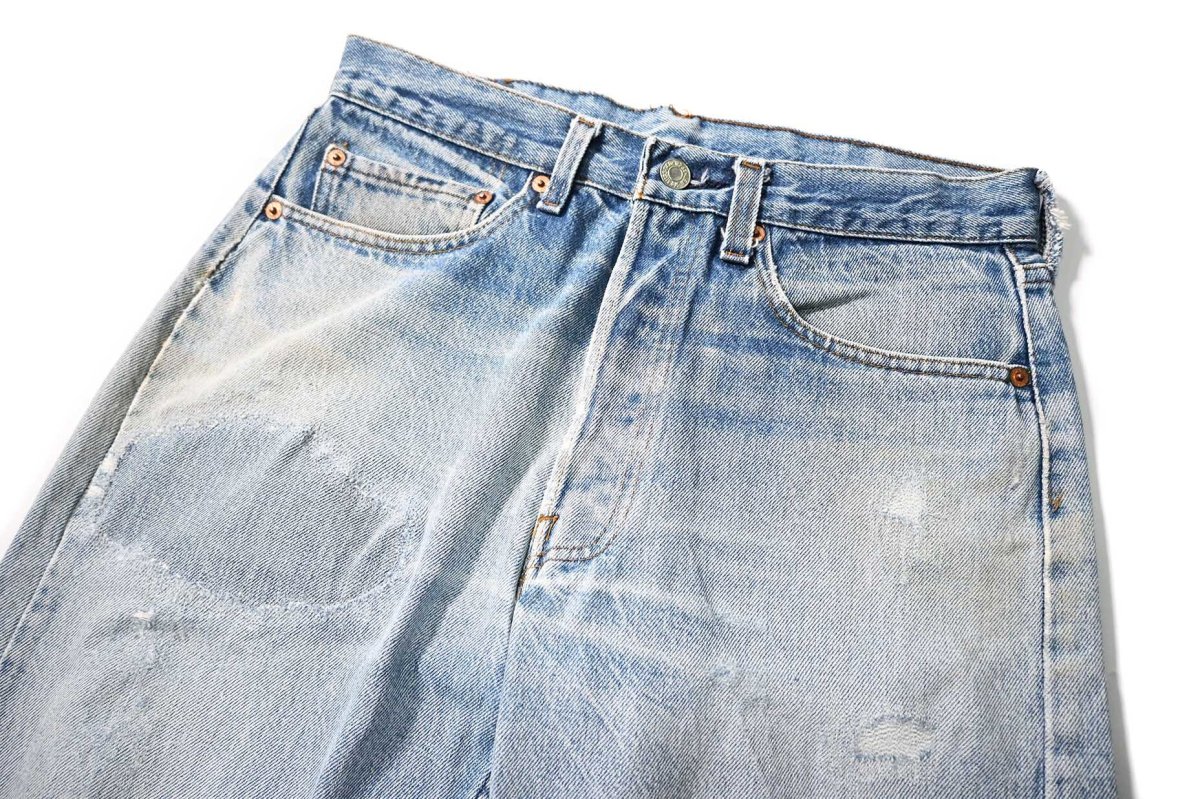 画像2: 80s Used Levi's 501 Denim Pants made in USA リーバイス (2)