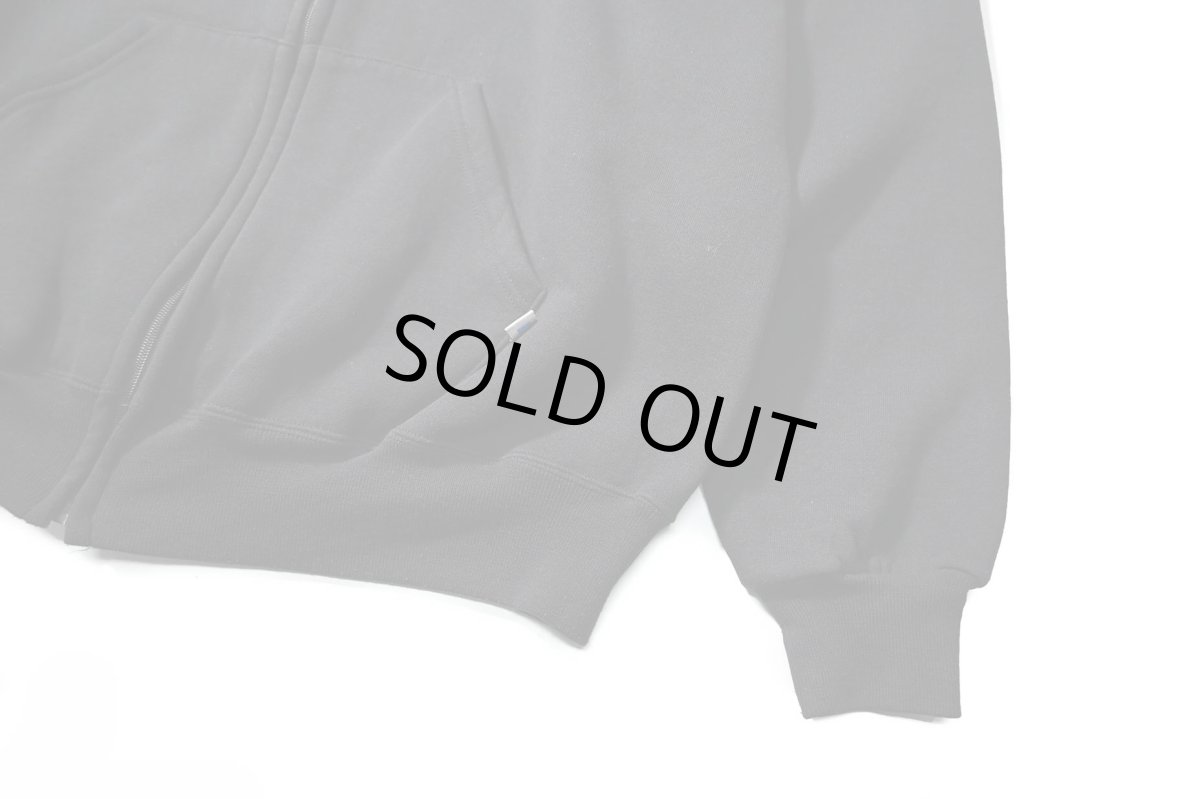 画像3: Used Russell Athletic Blank Zip Sweat Hoodie Black (3)