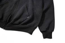 画像3: Used Russell Athletic Blank Zip Sweat Hoodie Black (3)