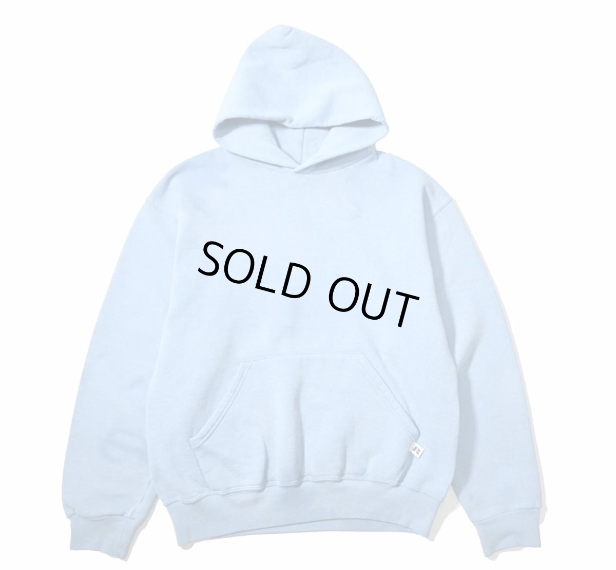 画像1: Used Russell Athletic Blank Sweat Hoodie Sax (1)