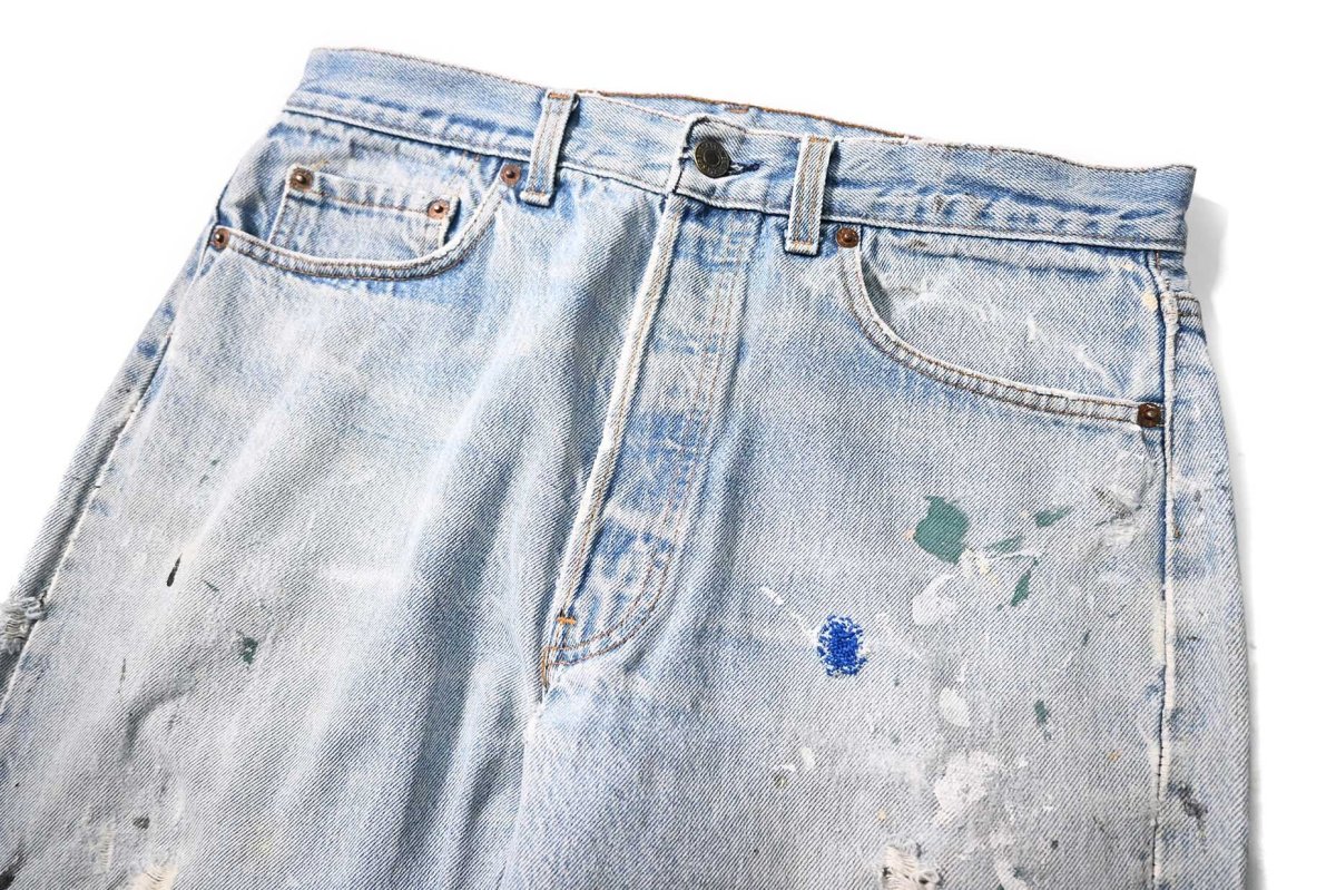画像2: 80s Used Levi's 501 Denim Pants made in USA リーバイス (2)