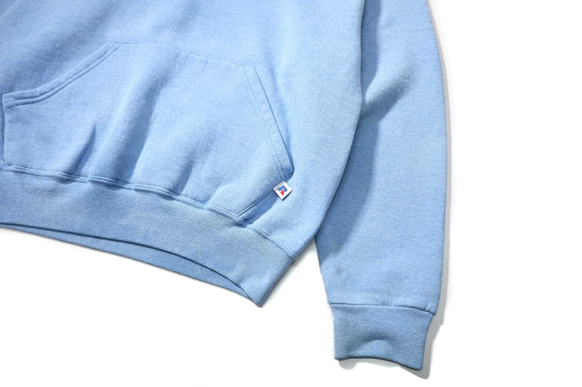 画像3: Used Russell Athletic Blank Sweat Hoodie Sax (3)