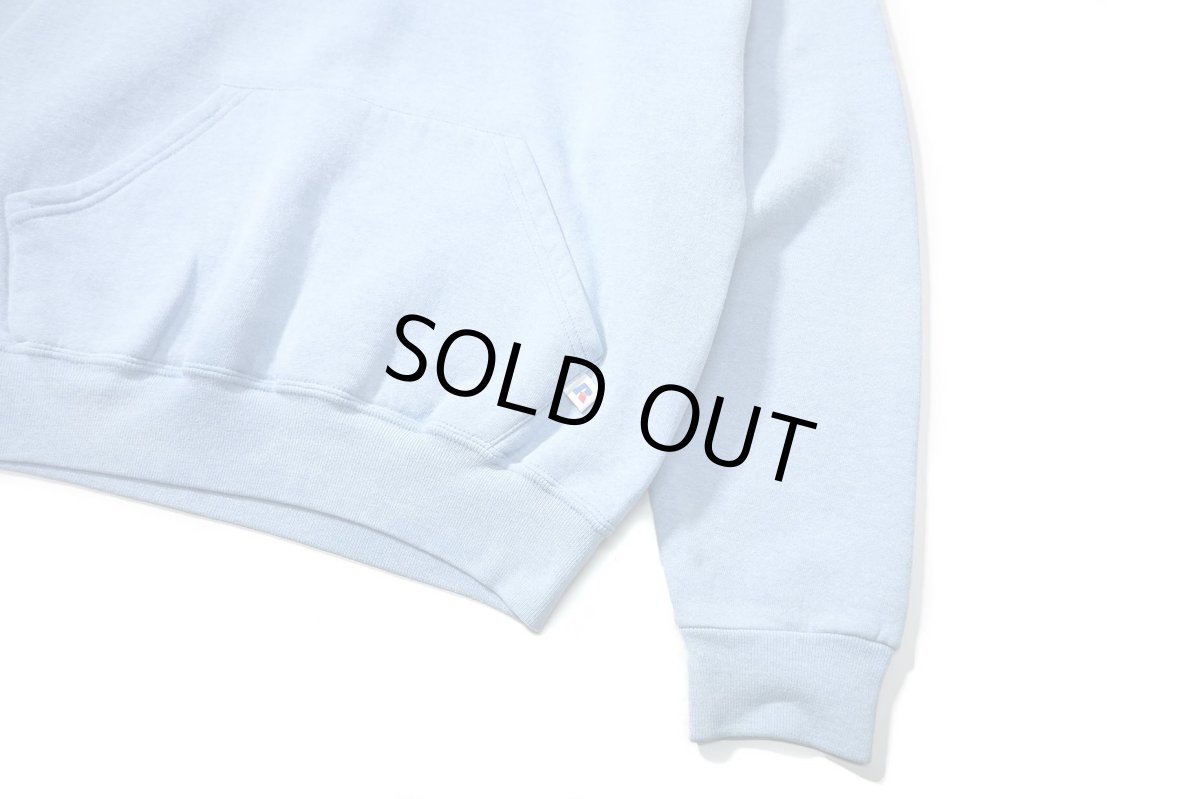 画像3: Used Russell Athletic Blank Sweat Hoodie Sax (3)