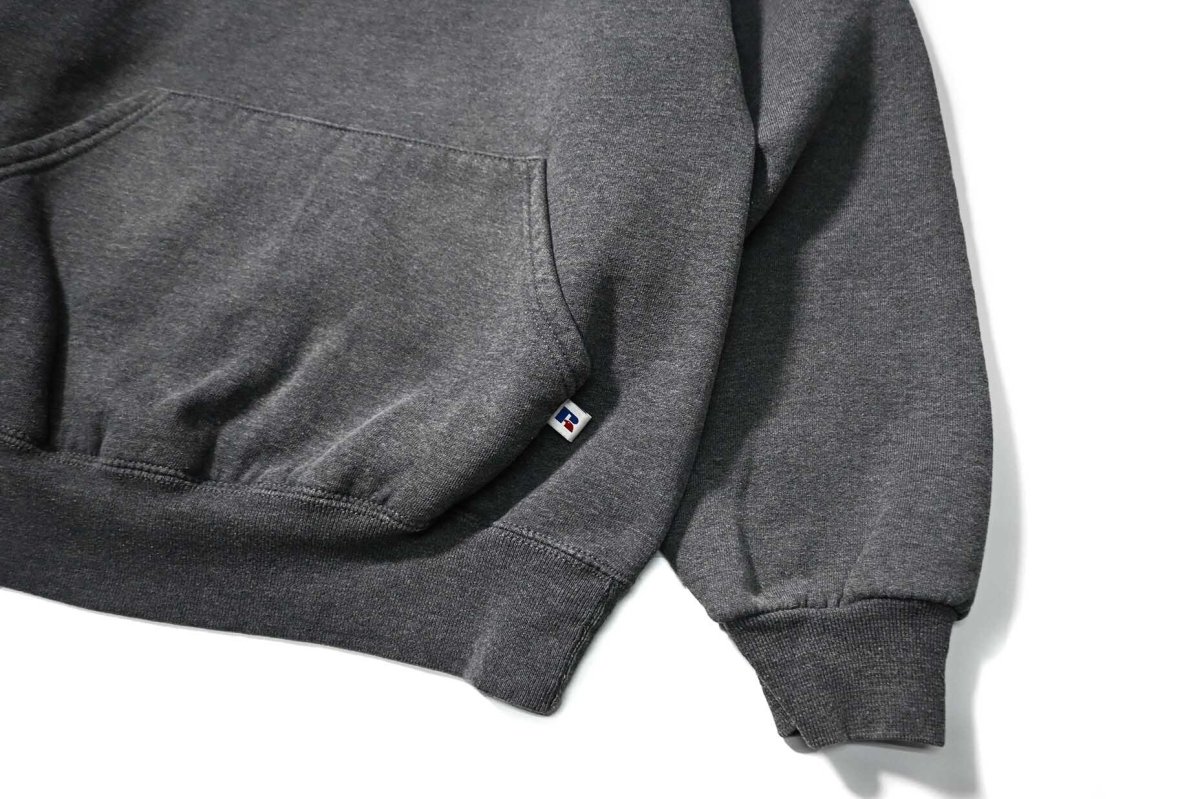 画像3: Used Russell Athletic Blank Sweat Hoodie Charcoal (3)
