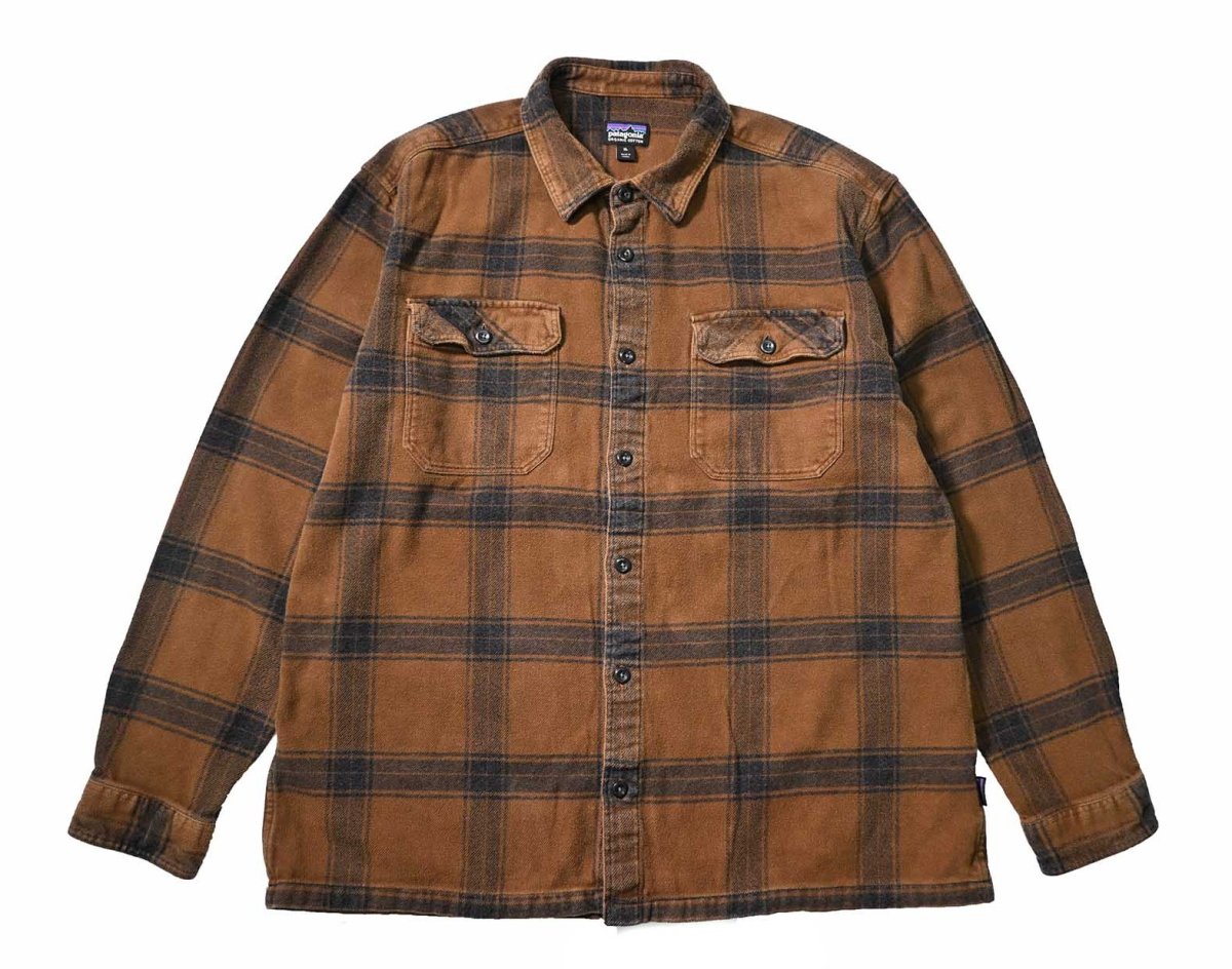 画像1: Used patagonia Fjord Flannel Shirt パタゴニア (1)