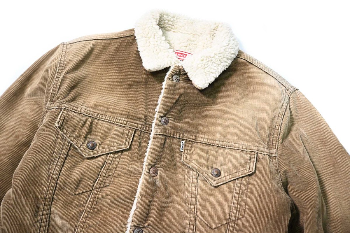 画像2: 70s Used Levi's Corduroy Sherpa Trucker Jacket made in USA (2)