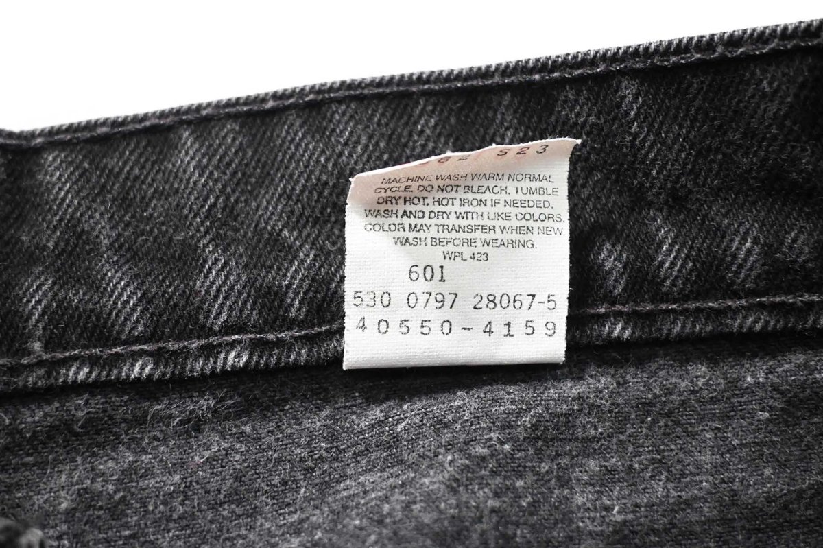 画像8: 97' Used Levi's 550 Denim Pants Black made in USA リーバイス (8)