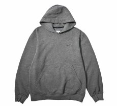 画像1: 00s Used Nike Embroidered Sweat Hoodie Charcoal (1)