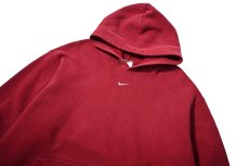 画像2: 00s Used Nike Embroidered Sweat Hoodie Burgundy (2)
