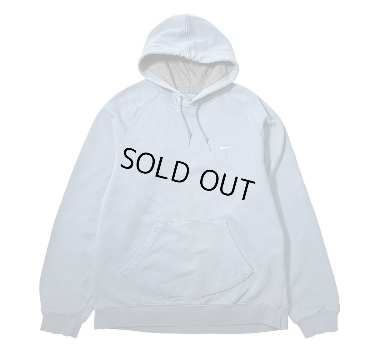 画像1: 00s Used Nike Raglan Sleeve Embroidered Sweat Hoodie Sax (1)