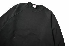 画像2: Used Jerzees Raglan Sleeve Blank Sweat Shirt Black made in USA (2)