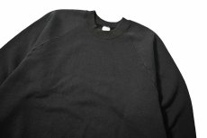 画像2: Used Fruit of the Loom Raglan Sleeve Blank Sweat Shirt Black made in USA (2)